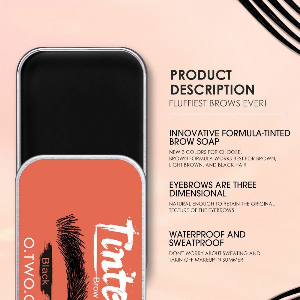 O.TWO.O Brow Soap Eyebrow Gel Soap with Spule Razor