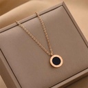 Roman Numeral Classic Round Pendant Necklace