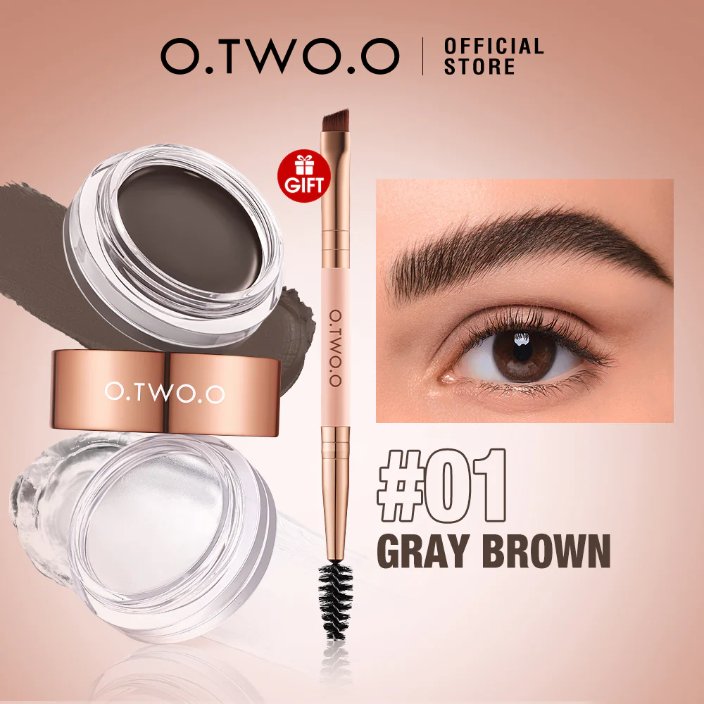 O.two.o 2 IN 1 Eyebrow Wax Brow Cream Eyebrow Enhancer Supplier - 4.5g + 3.8g