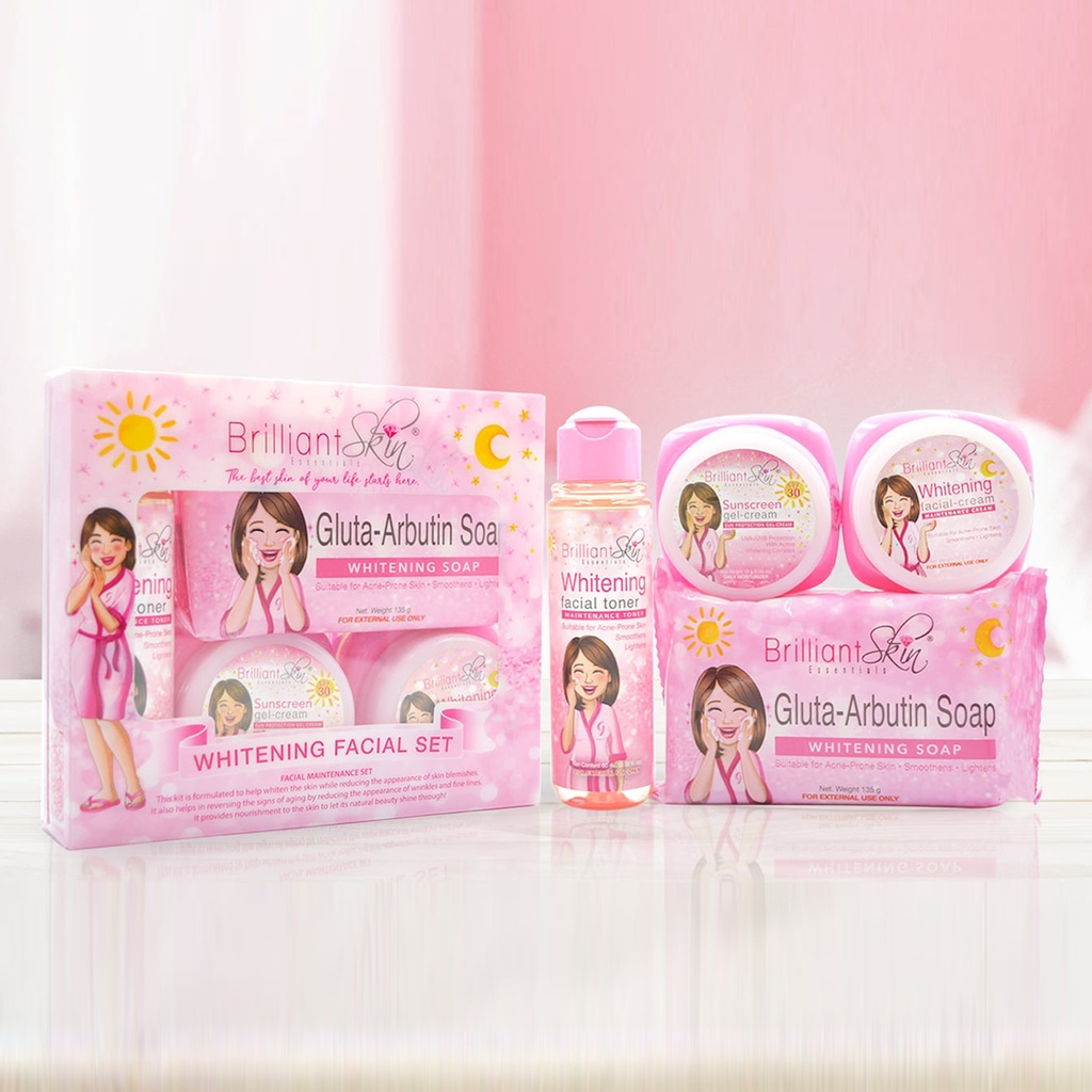 Brilliant Skin Essentials Whitening Facial Set - 4 in 1