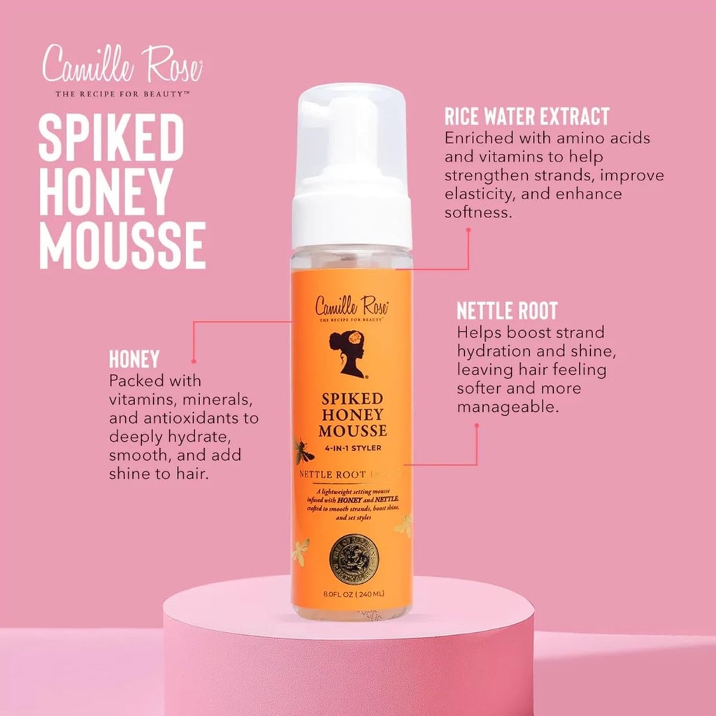 Camille Rose Spiked Honey Mousse 4-in-1 Styler 240 mL