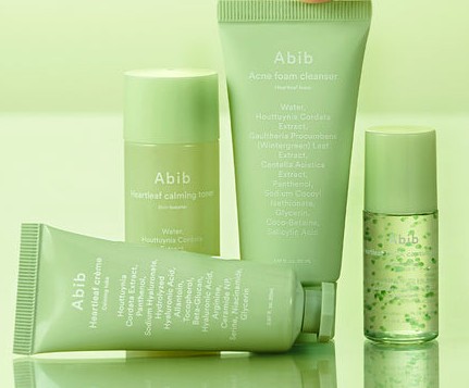Abib Heartleaf Calming Trial Kit (Foam 30ml + Toner 30ml + TECA Serum 15ml + Cream 20ml)
