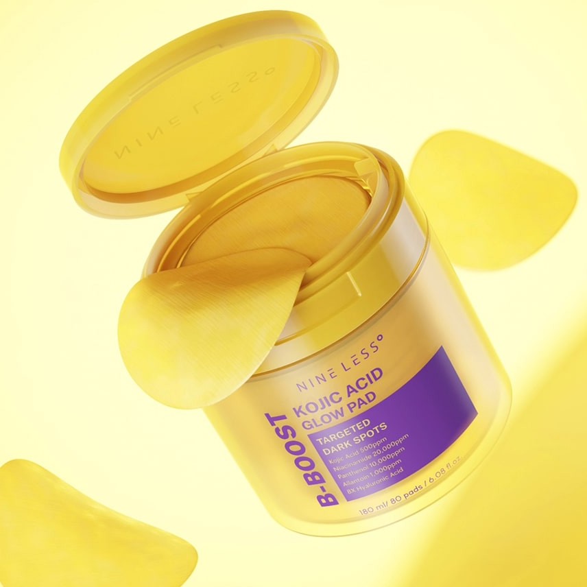 وسادة تونر متوهجة بحمض الكوجيك من ناين ليس (80 وسادة)