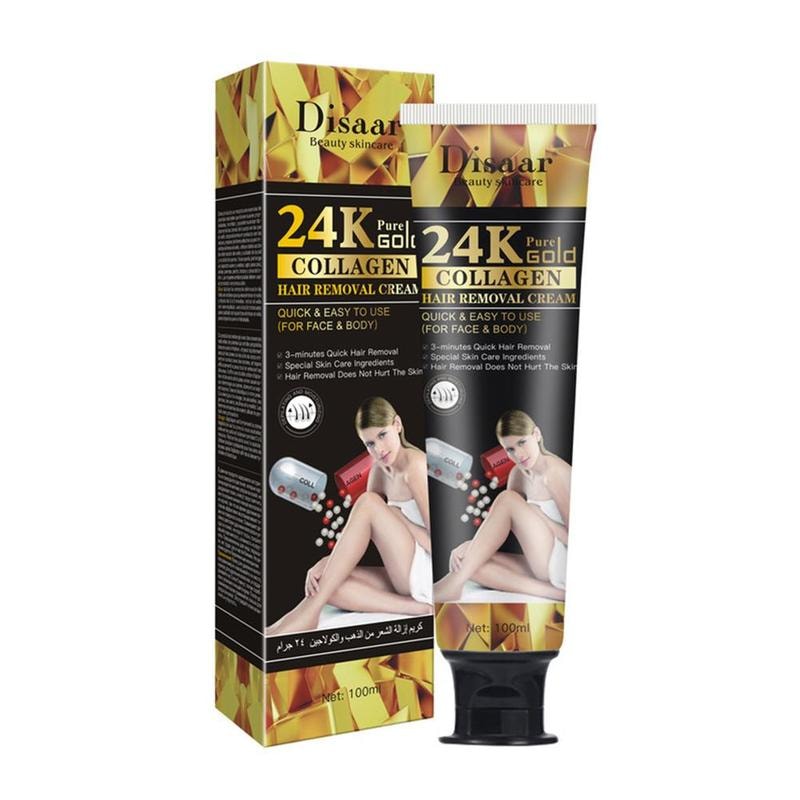Disaar 24k Pure Gold Collegen Hair Removal Cream - 100ml