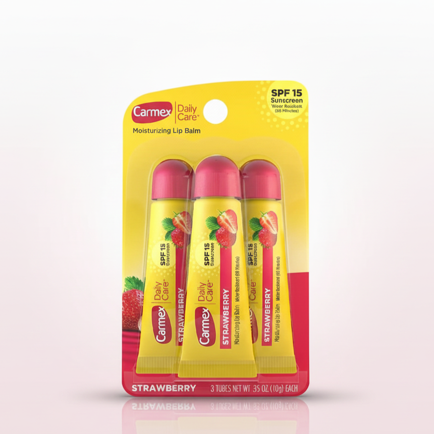 Carmex Strawberry Lip Balm - 3 IN 1 Tube